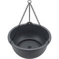 Edkvn Twelve Inch Three Point Chain Hanging Planter Charcoal - Product view